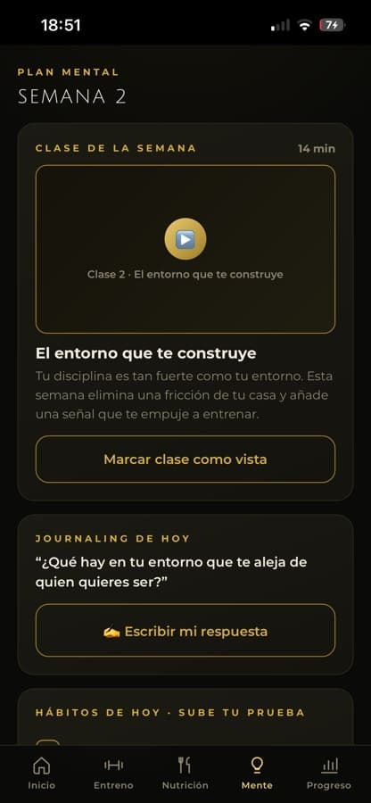 App de Proyecto Núcleo: Mente